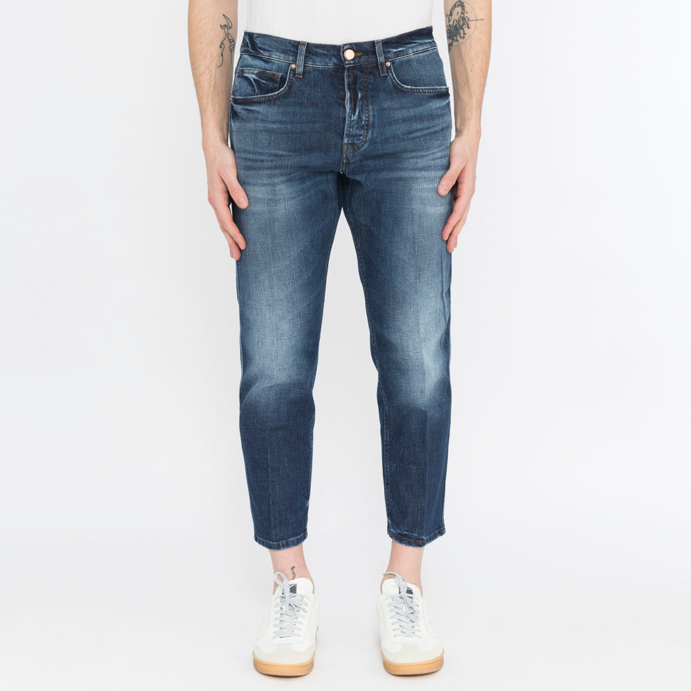 Slim Fit Oltre Jeans 360 Jeans Modello Seoul Lavaggio Denim Scuro