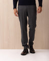 Pantaloni INCOTEX Grigio in Lana con Chiusura Zip e Bottone 1T0099 10174920 INCOTEX