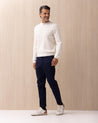 Pantaloni BE ABLE blu in gabardina stretch ALEXANDER GSONAVY BE ABLE