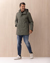 Parka lungo COLMAR verde in tessuto stretch a tre strati 1288498 COLMAR