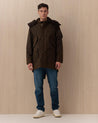Giubbotto BARACUTA Verde Scuro in Cotone Cerato WAXED PARKA6054 BARACUTA