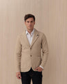 Giacca Monopetto In Maglia Beige LJM56150 LARDINI