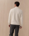 Cardigan KANGRA Bianco full zip punto riso 2112 09101 KANGRA