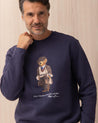 Felpa POLO RALPH LAUREN Blu in misto cotone con Polo Bear 710 980305001 POLO RALPH LAUREN