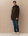 Giubbotto BARACUTA Verde Scuro in Cotone Cerato WAXED PARKA6054 BARACUTA