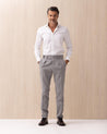 Pantaloni INCOTEX Grigio in Lana e Cotone 1T0096 40962900 INCOTEX