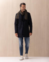 Cappotto COLMAR Blu in Panno di Lana con Collo Revers 113868 COLMAR