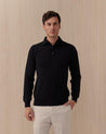 Polo Manica Lunga Collo Camicia Blu ML61850 LARDINI