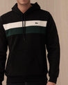 Felpa Con Cappuccio LACOSTE Nero in Tessuto Pregiato SH81616XH LACOSTE