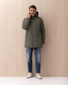 Parka lungo COLMAR verde in tessuto stretch a tre strati 1288498 COLMAR