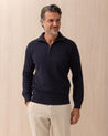 Polo Manica Lunga BALLANTYNE Blu in Lana B2W235 16W0213777 BALLANTYNE