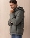 Bomber COLMAR verde in poliestere con trapuntature maxi 1217498 COLMAR
