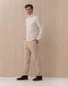 Pantaloni INCOTEX SLACKS beige in velluto millerighe 1SA167 4687B402 INCOTEX SLACKS