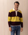 Maglione AMARANTO Panna in Lana con Collo Polo B9F0001PANNA AMARANTO