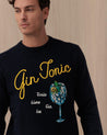 Maglione Girocollo Blu HERON61 EMB DRINK G MC2 ST BARTH