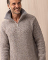 Maglione Mezza Zip Beige B9F0082GREIGE AMARANTO