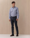 Pantaloni INCOTEX SLACKS Blu in Cotone Stretch 18S100 40601836 INCOTEX SLACKS