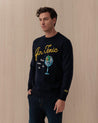 Maglione Girocollo Blu HERON61 EMB DRINK G MC2 ST BARTH