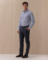 Pantaloni INCOTEX SLACKS Blu in Cotone Stretch 18S100 40601836 INCOTEX SLACKS