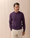 Maglia Ballantyne viola in lana con collo a coste B2P000 16W0211163 BALLANTYNE