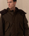 Giubbotto BARACUTA Verde Scuro in Cotone Cerato WAXED PARKA6054 BARACUTA