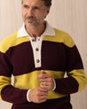 Maglione AMARANTO Panna in Lana con Collo Polo B9F0001PANNA AMARANTO