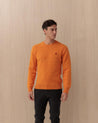 Maglia Girocollo Arancione SHETLAND8525 BARACUTA