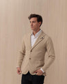 Giacca Monopetto In Maglia Beige LJM56150 LARDINI