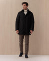 Giubbotto Parka Cappuccio Staccabile Collo In Lana Nero PI001155U 126389300 HERNO
