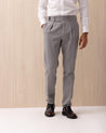Pantaloni INCOTEX Grigio in Lana e Cotone 1T0096 40962900 INCOTEX