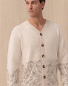 Cardigan TOOCO crema medio peso VRS HALFDANACREMA TOOCO