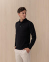 Polo Manica Lunga Collo Camicia Blu ML61850 LARDINI