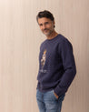 Felpa POLO RALPH LAUREN Blu in misto cotone con Polo Bear 710 980305001 POLO RALPH LAUREN