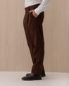 Pantaloni INCOTEX Marrone 100% Lana Doppia Pences 1T0085 10168620 INCOTEX