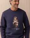 Felpa POLO RALPH LAUREN Blu in misto cotone con Polo Bear 710 980305001 POLO RALPH LAUREN