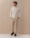 Pantaloni INCOTEX SLACKS beige in velluto millerighe 1SA167 4687B402 INCOTEX SLACKS