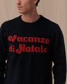 Maglione Girocollo Blu HERON6100 VACANZE LOGO MC2 ST BARTH