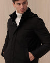 Giubbotto Parka Cappuccio Staccabile Collo In Lana Nero PI001155U 126389300 HERNO