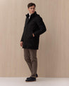 Giubbotto Parka Cappuccio Staccabile Collo In Lana Nero PI001155U 126389300 HERNO