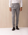 Pantaloni INCOTEX Grigio in Lana e Cotone 1T0096 40962900 INCOTEX