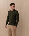 Maglia Girocollo Verde SHETLAND8185 BARACUTA