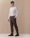 Pantaloni INCOTEX Marrone in Lana Vergine Slim Fit 1T0008 1161A610 INCOTEX