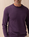 Maglia Ballantyne viola in lana con collo a coste B2P000 16W0211163 BALLANTYNE