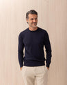 Maglia Ballantyne Blu in Lana a Coste B2P000 16W0213777 BALLANTYNE