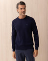 Maglia POLO RALPH LAUREN blu in lana a coste 710 974148001 POLO RALPH LAUREN