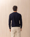Maglia Ballantyne Blu in Lana a Coste B2P000 16W0213777 BALLANTYNE