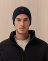 Berretto POLO RALPH LAUREN Blu in Lana a Coste 710 886137002 POLO RALPH LAUREN