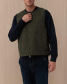 Giubbotto Gilet Velluto Verde K71369WB2F K-WAY