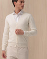 Cardigan BARBA Bianco in Lana Vergine con Bottoni 7000 252135 BARBA