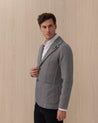 Giacca Monopetto In Maglia Grigio LJM56920 LARDINI